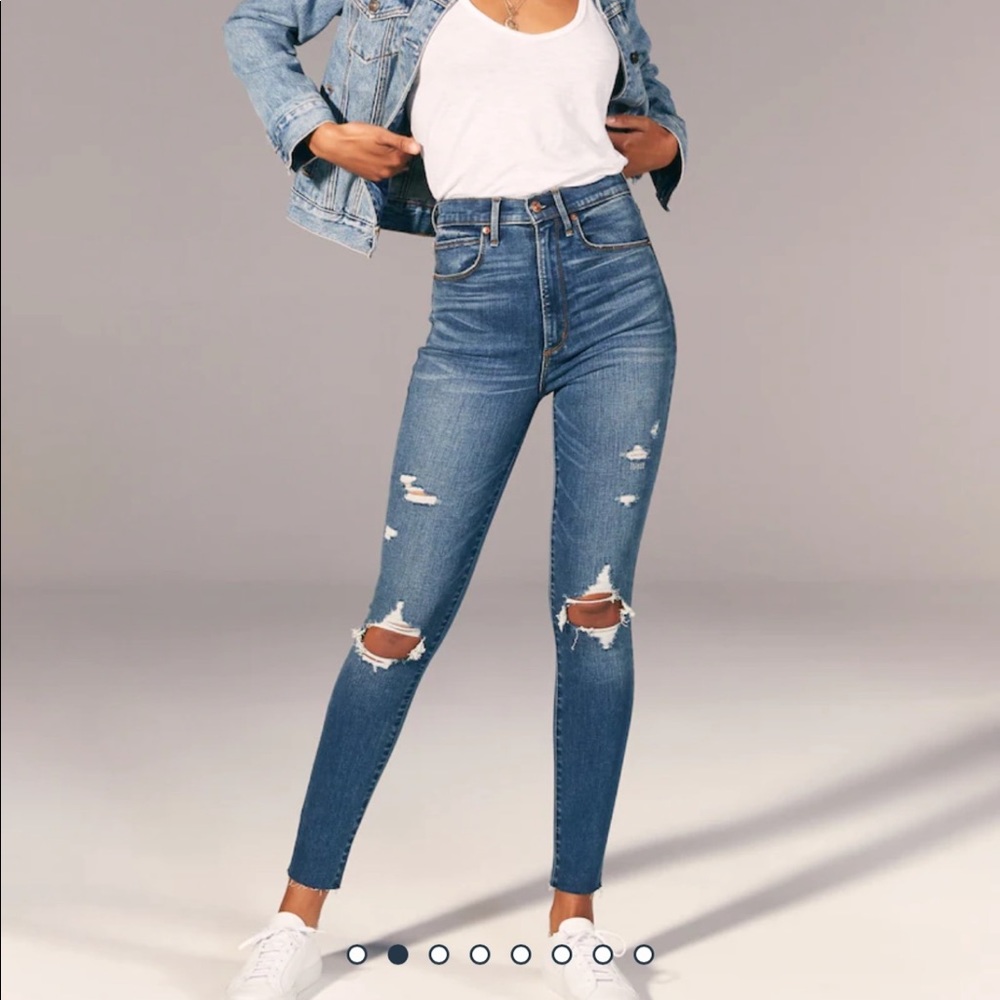 Abercrombie ultra high rise super skinny jeans